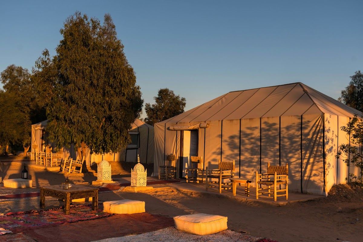 Bivouac dans le désert - Tentes berbères