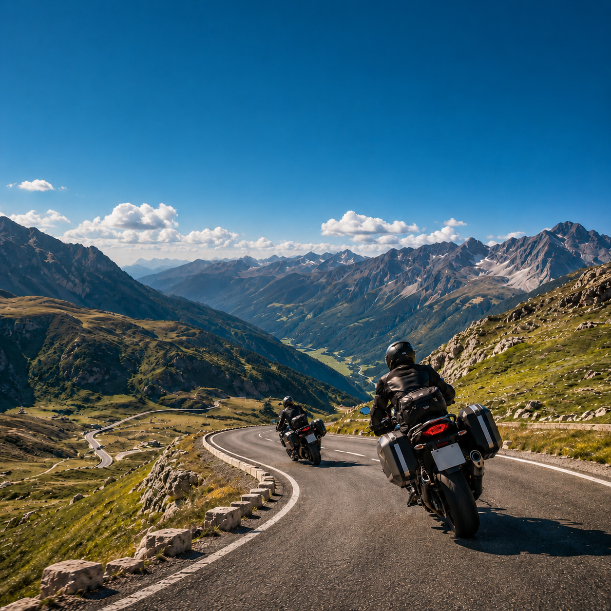 Route des Grandes Alpes en moto : cols, lacs et paysages de montagne
