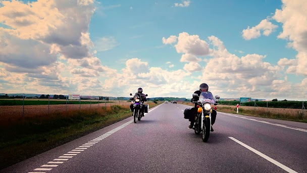 Départ voyage moto