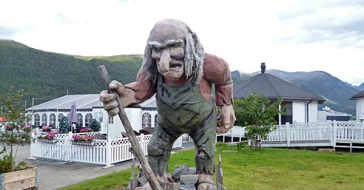 Statue de troll en Norvège