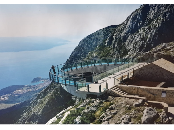 Skywalk Biokovo - Plateforme de verre vue sur l'Adriatique