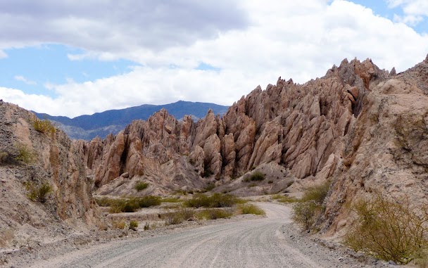 Route 40 argentine - Ligne droite infinie dans la steppe