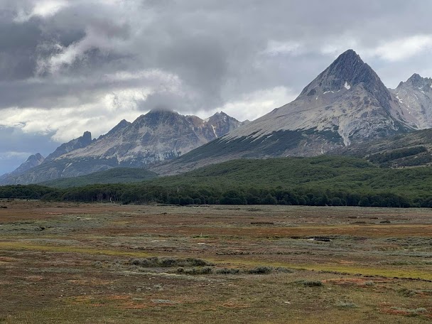Panneau de la fin de la route 3 dans le parc Lapataia