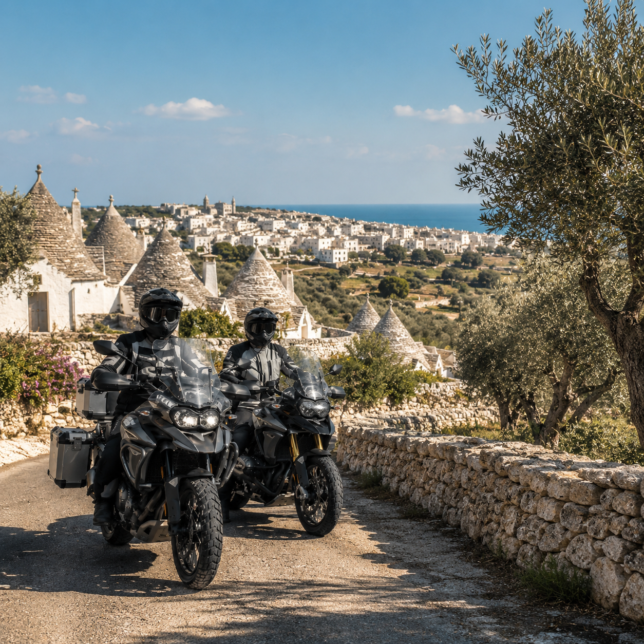 Road trip moto en Italie du Sud, Côte Amalfitaine, Matera et Pouilles