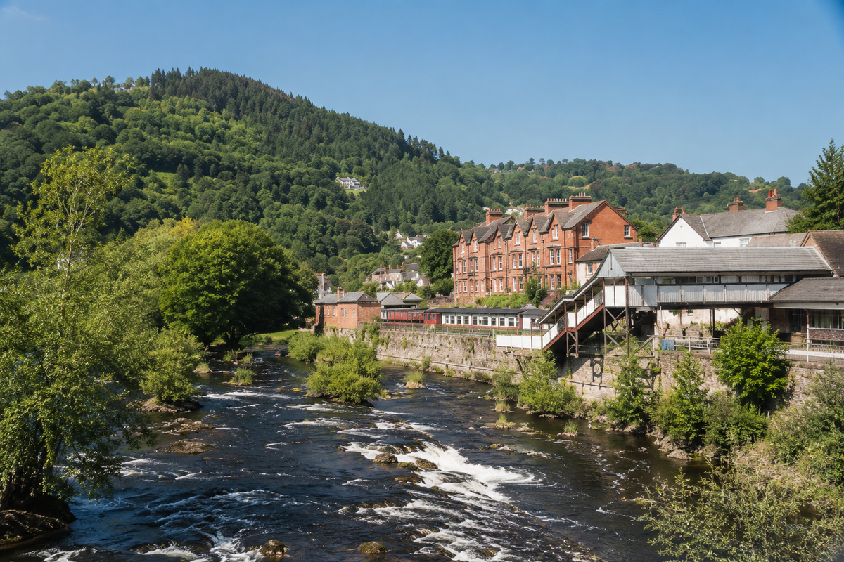 Route galloise autour de Llangollen pendant le voyage moto au Pays de Galles