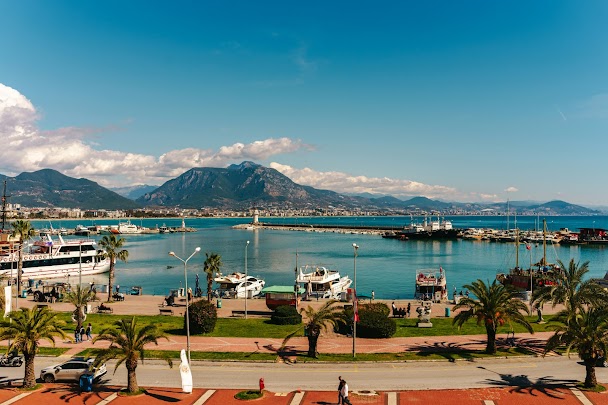 Vue aérienne d'Antalya, côte turque